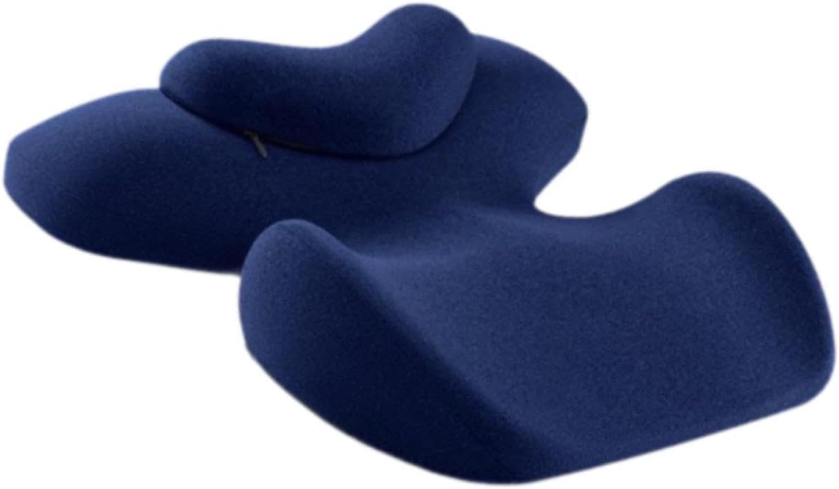 harayaa Memory Foam Massage Neck Pillow Breathable Resuable Multipurpose Beauty Salon Support Pillow for Sleeping Bedroom Salon Women, Dark Blue