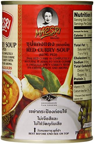 MaeSri Red Curry Soup, 14 Ounce (Pack of 12)
