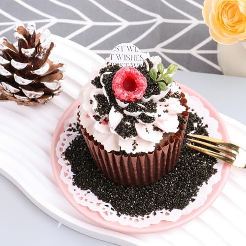 Black Sprinkles Sanding Sugar for Baking, 6.35 oz Edible Sparkling Sugar Crystals for Cake Cupcake Cookie Ice Cream Topping