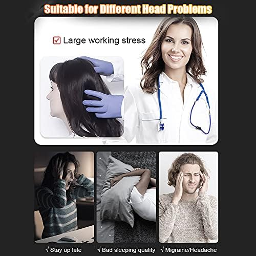 Heated Head Wrap for Headache and Neck Pain, Eletric Heated Hood Hat Migraine Relief Heating Pad for Head, Relieve Tension, 3 Temperature Settings/Adjustable Size