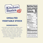 Kitchen Basics Unsalted Vegetable Stock, 8.25 oz (Pack of 12) | No Artificial Flavors and Gluten Free |