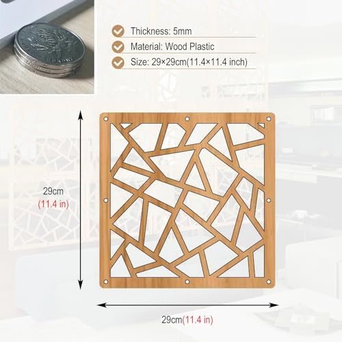 Ceiling Room Dividers Panel, Hanging Room Separation Waterproof Privacy Wall Partitions Screen for Office Indoor Entrance Compartment, Wood Plastic Portable Separador De Ambiente ( Size : 20 Pieces )