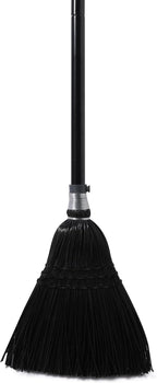 Yocada Broom Commercial Indoor Outdoor Broom 55.5 inch Tall for Courtyard Garage Lobby Mall Market Floor Home Office Leaves Stone Dust Rubbishb Black