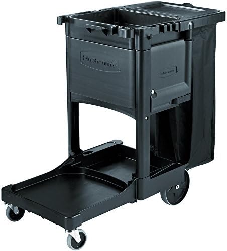 Rubbermaid Commercial Products Cabinet Door with Locks for Cleaning Cart (Cleaning Cart not included) Black Accessories Compatible with Rubbermaid Traditional Janitorial Cleaning Carts