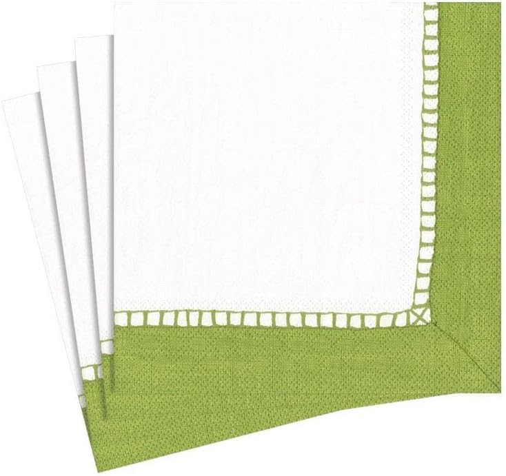 Entertaining with Caspari Linen Paper Cocktail Napkins, Bright Green, Pack of 20 (7652C)