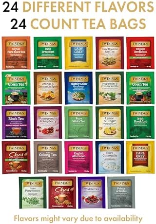 Twinings Gift Advent Calendar Box, Tea Bags Sampler Assortment Variety Pack (24 Count) 24 Different Flavours for Her Him Women Men Tea Lovers Couples Family Friends Coworkers