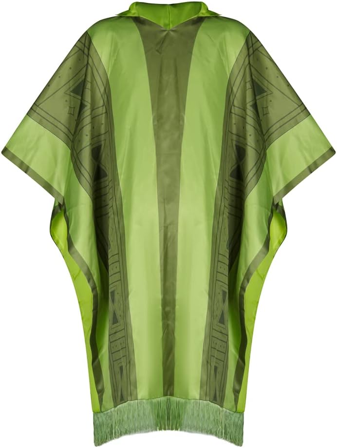 PAINEOMN Halloween Costume, Adult Green Cloak Cape Poncho Madrigal Cosplay Costume Halloween Outfit Dress up for Men