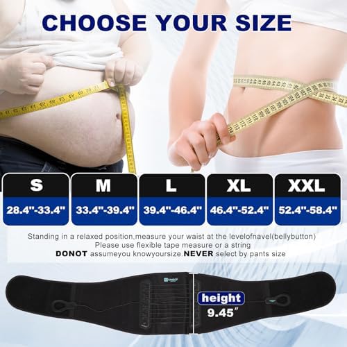 Back Brace for Lower Back Pain Relief with Pulley System,Lumbar Support Belt for Men & Women with Bionic Support System, Ergonomic Design and Lightweight Skin Friendly Material (L)
