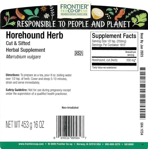 Frontier Co-op Cut and Sifted Horehound Herb 1lb