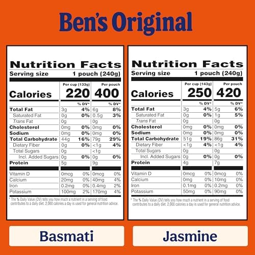 BEN'S ORIGINAL Ready Rice Basmati and Jasmine Rice Variety Pack, Easy Dinner Sides, 8.5 OZ Pouch (Pack of 6)