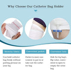 Catheter Leg Bag Holder 4 Count Fabric Catheter Sleeves Urine Leg Bag Holder - Urinary Drainage Bag Stay in Place Urine Bags for Legs Foley Catheter Bag Holder Strap for Men or Women (M-4pack)