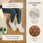 warmies Microwaveable House Slipper Boots for Women - Womens Shoe Sizes 6-10 - Comfy, Soft & Fuzzy Indoor Bootie Slipper with Backs & Memory Foam Soles - Cozy Warm Slip On Boots