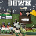 48 Pack Football Cupcake Toppers and Wrappers, Rugby Touchdown Cake Decoration for Football Theme Birthday Party Sports Game Day Party Supplies