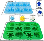 Christmas Silicone Molds Christmas Chocolate Molds Candy Molds for Baking Sweet Treats,Cake Xmas Gift Handmade Soap Candles with Shape of Christmas Tree, Santa Head Party Decoration Red,Green,Blu