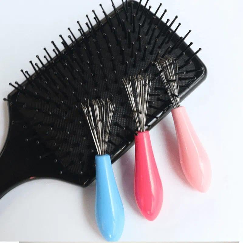 2pcs Cleaning Tool Comb Cleaner Brush Hair Brushes Cleaner For Removing Hair Dust Salon Shop Use(Black)