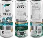 CELSIUS PLAYA VIBE Sparkling Pina Colada, Sugar Free Energy Drink, 12 Fl Oz (Pack of 12)