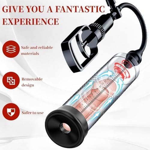 Male Bigger Growth Pump Enlargement Growth Vacuum Pumps Training Device, Automatic Air Suction Electric Pump Increase Size Enlarger, Mens Underwear Silicone Pocket Extend Tools Bigger GH5