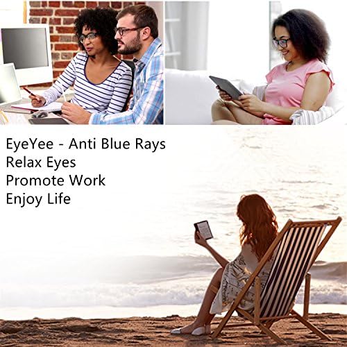 Big Round Computer Blue Light Blocking Glasses - Clear Lens Reading Glasses for Women Men Anti Eye Strain & UV Glare