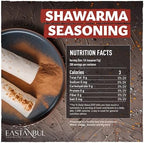 Eastanbul Shawarma Seasoning, 7.1oz, Shawarma Spice Blend, All-in-One Baharat Spice Blend of Middle Eastern & Mediterranean Seasonings, Perfect for Meat, Vegetables and Chicken, Sodium Free