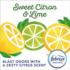 Glad Small Trash Bags 4 Gallon, Febreze Sweet Citron & Lime Garbage Bags, Odor Resistant with Drawstring, 80 Count