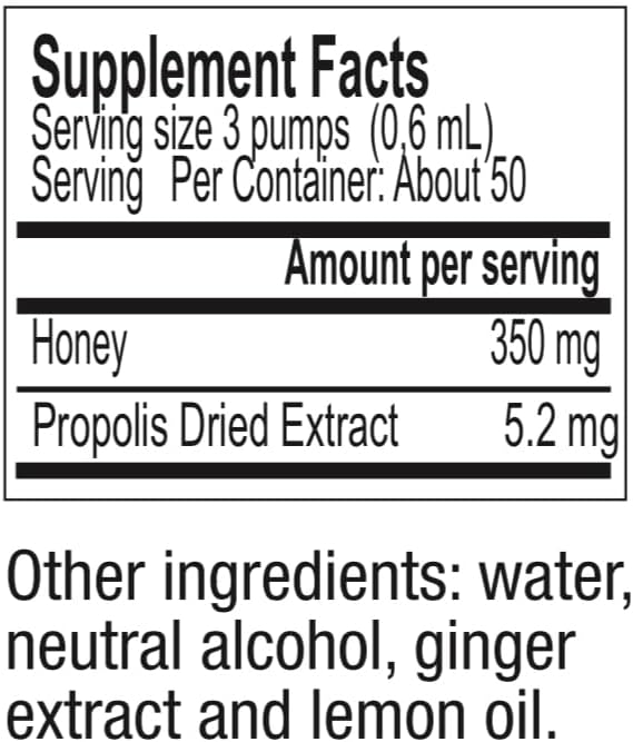 Brazilian Green Bee Propolis and Rain Forest Honey Throat Spray, Lime Ginger, 2 Bottle Pack