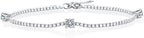 Moissanite Bracelet, Dainty 925 Sterling Silver Bracelets for Women Trendy 1.5ct Lab-Created Moissanite Diamond Charm Link Chain Bracelet Minimalist Adjustable Paperclip Cuban Cable Link Bracelets