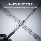 Black Silicone Enema Bulb Kit 7.6oz Clean Anal Douche for Men Women with 19.7in Hose+4 Replaceable Nozzle (Black)