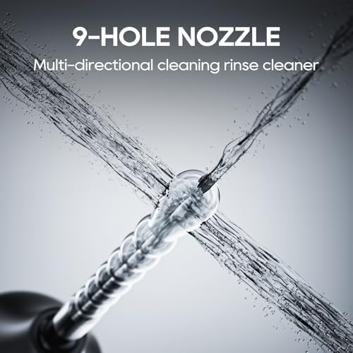 GNEGKLEAN Black Silicone Enema Bulb Kit 7.6oz Clean Anal Douche for Men Women with 19.7in Hose+4 Replaceable Nozzle (Black)