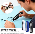 3Pcs Portable Eye Glasses Cleaner, Efficient and Durable Carbon Microfiber Technology, Lens Cleaner with Carbon Microfiber Tech and Mini Sunglasses Brush Cleaning Tool Kit