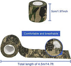 Self Adherent Bandages Camouflage Cohesive Tape Camo Elastic Sports Tape for Sports Hunting Gear and Finger Wrist Ankle 8PCS 2 in X 14.7 ft (Camouflage)
