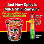 Nongshim Shin Ramyun Spicy Queen, Instant Noodle Cup, Gourmet Spicy, 3.35 oz (Pack of 6)