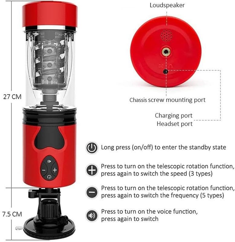TEidea Fully Automatic Men's Fitness Equipment with Stand, Multi-Frequency Variable Speed, USB Fast Charging, size