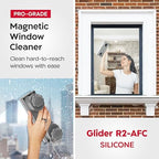 Tyroler Magnetic Window Cleaner Tool | The Silicone Glider R-2 AFC Fits Windows 0.1"-1.2" Thick | Double Sided Outside Window Cleaner Tool | Adjustable Control