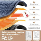 VAAGHANM Heating Pad: 33 x 17 inches Electric Heating Pad for Back -Extra Large Heat Pad for Shoulder/Neck/Knee/Arms - Upgraded 6 Timer & 6 Temperature Controller -Auto Shut Off