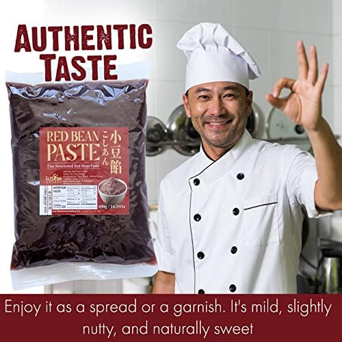 Fusion Select 2 Packs Red Bean Paste - Fine Sweetened Adzuki Bean Paste for Desserts, Buns, Pastry Filling, Mochi - For Chinese, Japanese & Korean Foods - No Additives or Preservatives