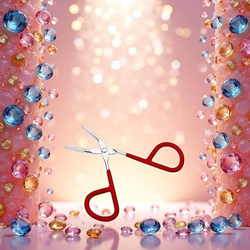 1Pc Eyebrow Tweezer Stainless Steel Scissors Shaped Tweezer Slant Tip Clip Hair Beauty Tool for Women Girl Hair Removal