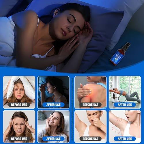 Magnesium Spray, Pure Magnesium Oil Spray for Feet, Natural Ingredient in Glass Bottle, Easy to Absorb and Use 1Pack
