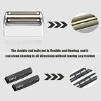 Shaver Replacement Foil and Cutters compatible with BaBylissPRO Barberology Double FXFS2 (2PC Silver)
