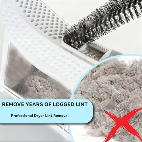 Washing Machine Cleaning Brush,Dryer Vent Cleaner Kit,Crevice Brush for Bathroom, Shower & Kitchen - Scrub Brushes with Long Handle,Household Cleaning Tools Tile, Bathtub, Sink, Grout Cleaning Brushes
