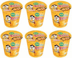 Buldak Ramen Noodles Cheese Flavor - 6 Pack Cup Noodles, Korean Spicy Hot Chicken Stir Samyang Brand