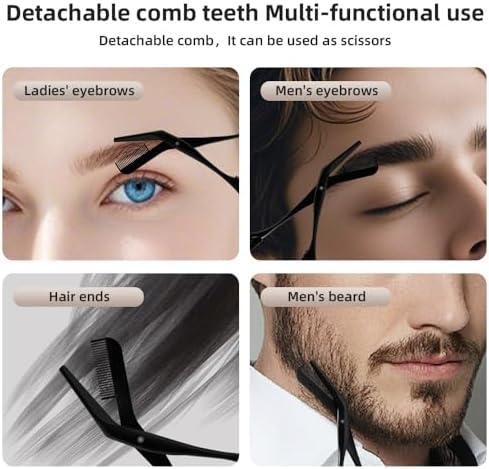 Eyebrow Scissors Trimmer with Comb Gift for Men and Women Stocking Stuffers