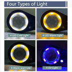 Rechargeable 30x Jewelers loupe with Light and Four Types of Light, 22mm Triplet Lens Pocket Foldable Eye Loop Magnifier Jewelry Coins Magnifying Glass for Gemstone, Diamond, Stamps, Watches, Plants