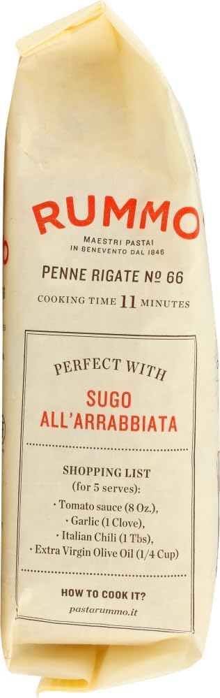Rummo Lenta Lavorazione, Penne Rigate, (No. 66) 1 LB (Pack of 4)