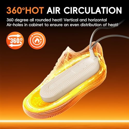 Boot Dryer for Work Boots, Electric Portable Shoe Dryer with Timer for Sneaker Socks Gloves Drying, Boot Warmer Extendable for Rainy Seasons Winter Travel