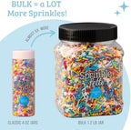 Sweets Indeed, Bulk Sprinkles, 1.3 pounds, Sprinkle Mix, Perfect for Cake Decorations, Baking Ice Cream Cookies Cupcake Topper (Rainbow Jimmies)