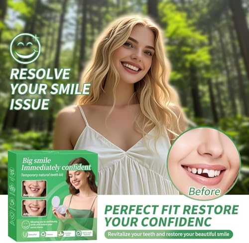 Temporary Veneers Kit for Women and Men, Tooth Replacement Kit, Nature and Comfortable (1 Count (Pack of 1), Natural)-vv1