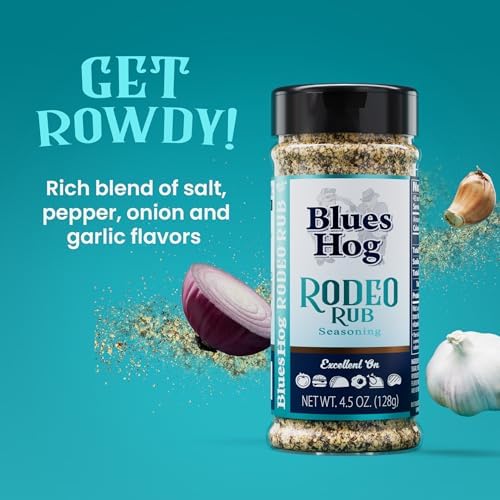 Blues Hog Rodeo Rub Seasoning, Bold All-Purpose Dry Rub, All-Natural, Gluten-Free, Made in the USA, 9.5 oz