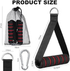 flintronic Exercise Handle, Resistance Bands Handle, Replacement Handle Attachments for Cable Machine Pulleys, Gym Handles with 2 Heavy Duty Carabiner Hooks, for Fitness Workout Gym Pilates Yoga