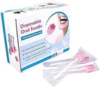 Disposable Unflavored Oral Mouth Cleaning Care Sponge Swabs， 50 Count (Pink)