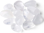 Clear Quartz Tumbled Polished Natural Healing Crystals Stones Bulk Stones Crystal for Energy Reiki Tumbling Cabbing Balancing Decoration Gemstones Crystal Healing Meditation Therapy Gift 100g